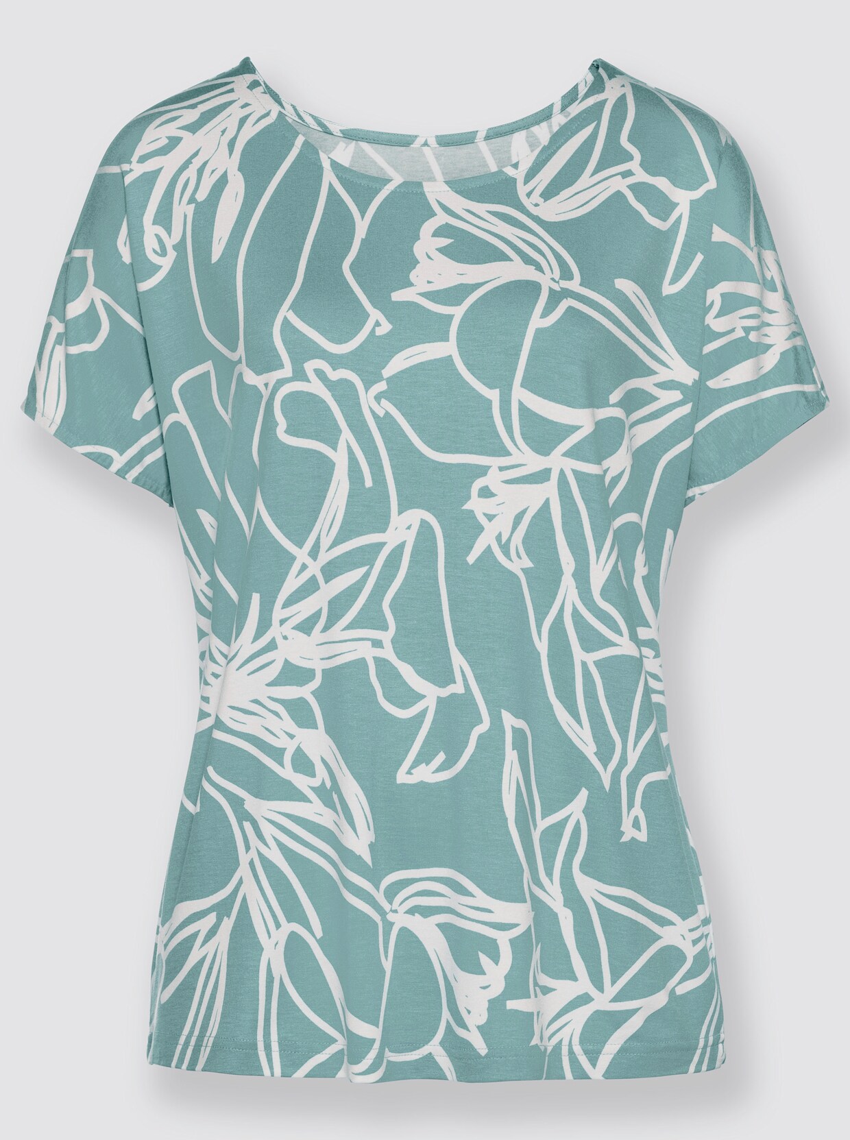 Shirt met print - mint/ecru bedrukt