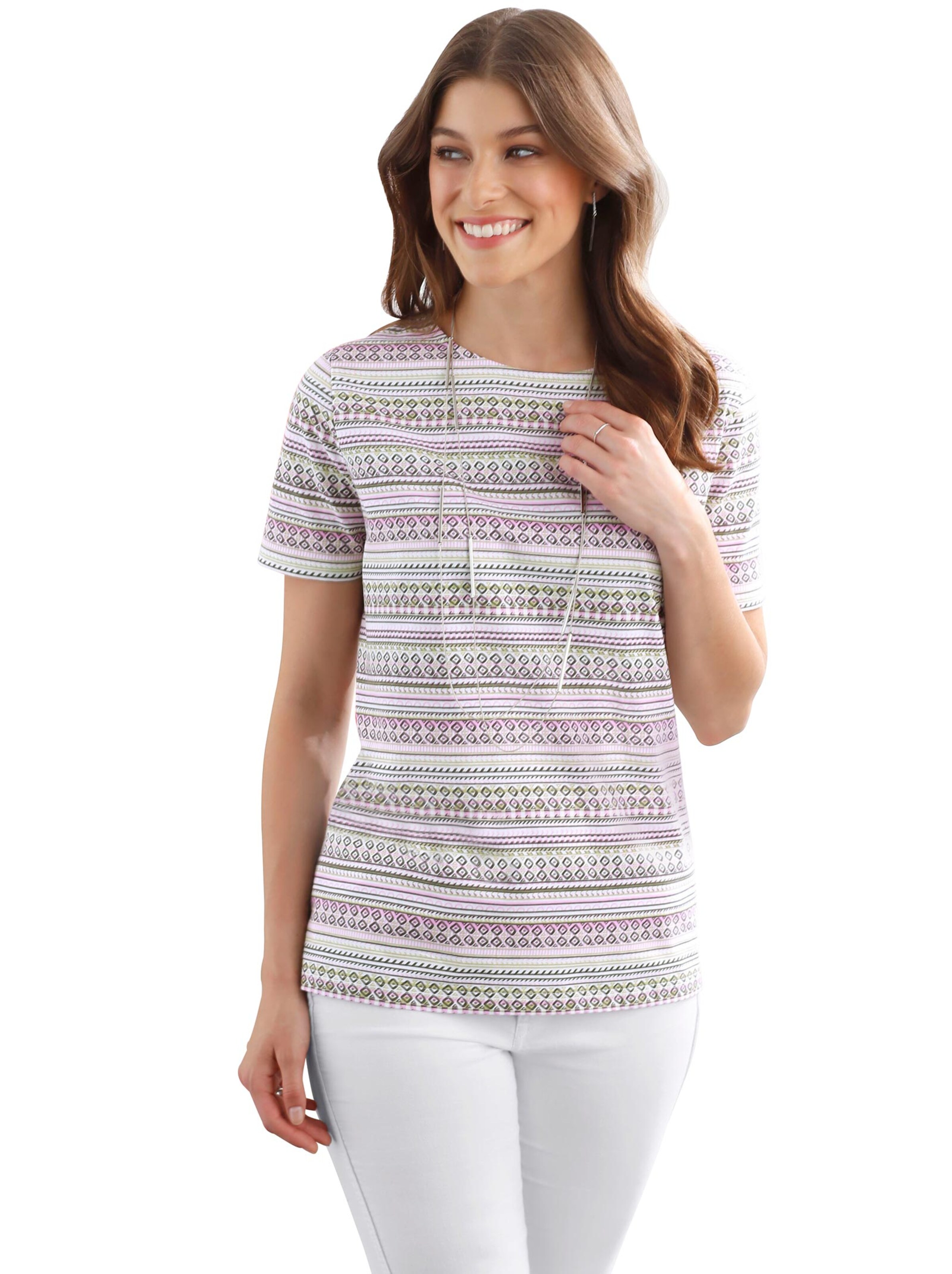 Shirt - rosé-geringelt