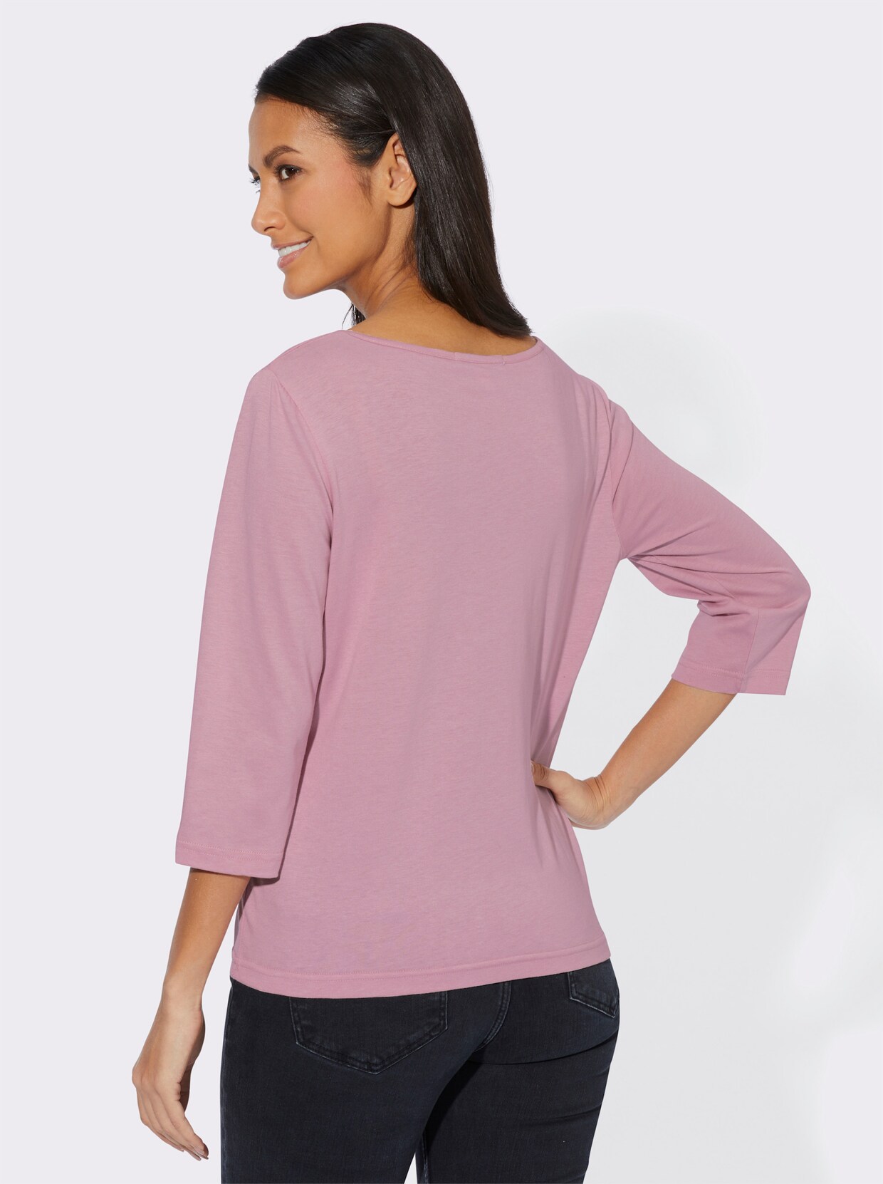 Shirt met 3/4-mouw - roze