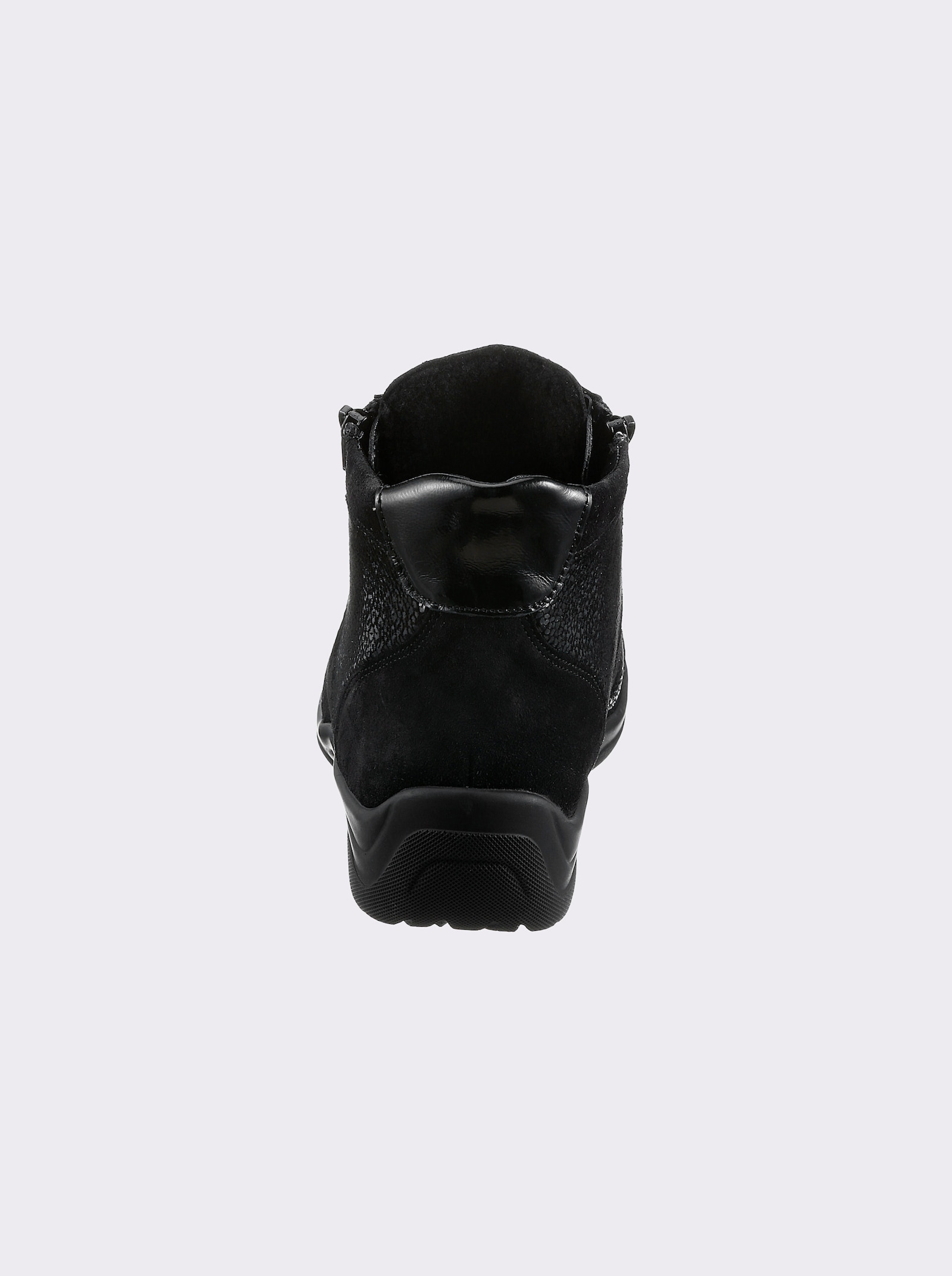 Waldläufer Stiefelette mit Stretch-Einsatz - schwarz