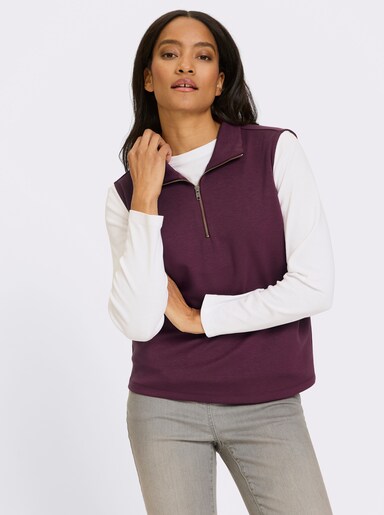 heine Shirt mit Reißverschluss - burgund