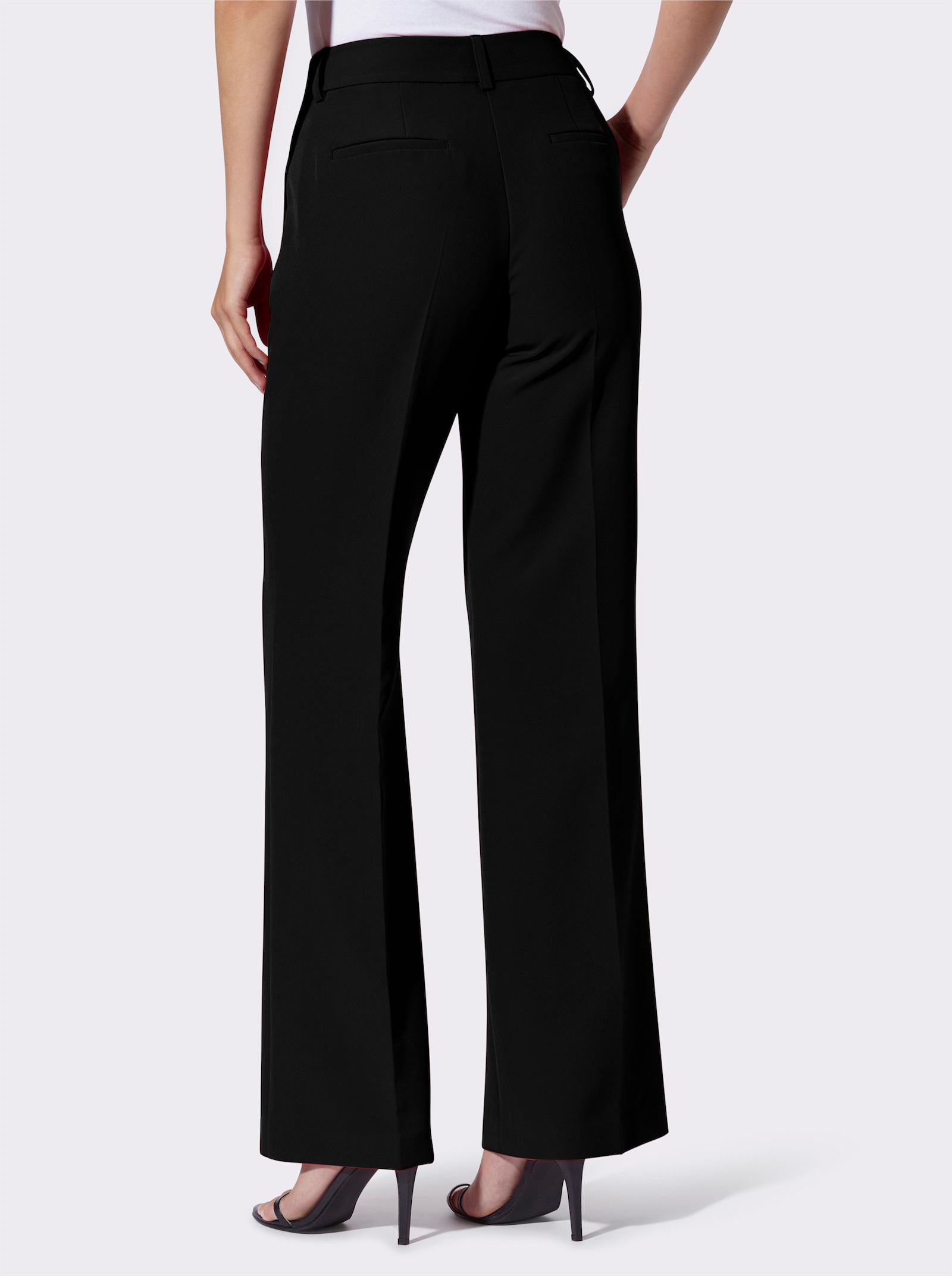 heine Marlene-Hose mit breitem Bund - schwarz