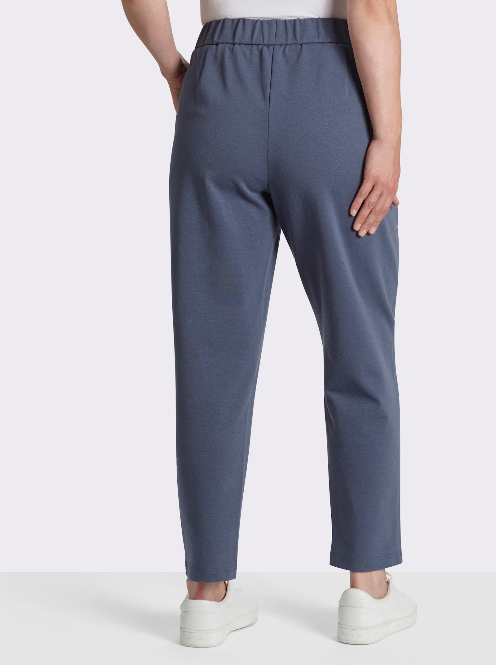 sheego Jerseyhose aus festem Interlock-Jersey - rauchblau