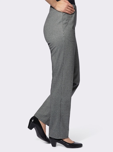 Jerseyhose in formstabiler Qualität - schwarz-weiß Pepita