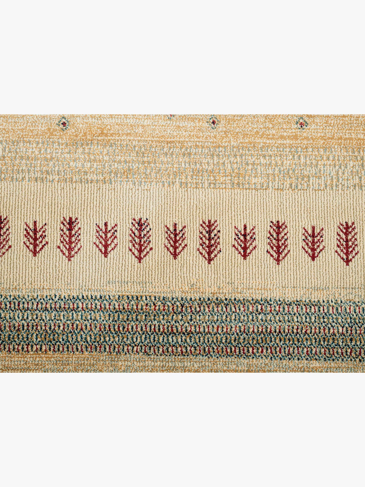 Theko Teppich - beige-gemustert