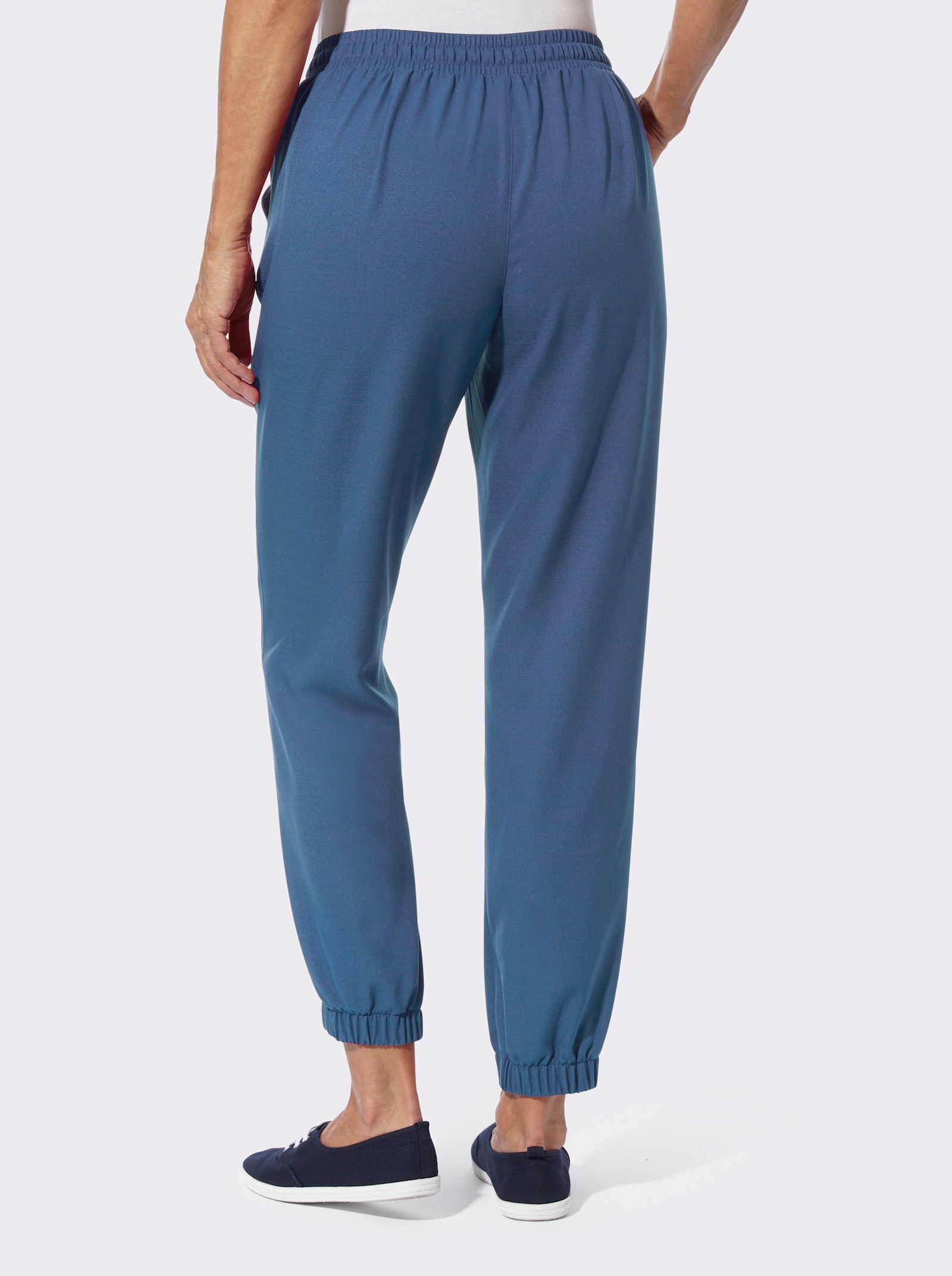 Hose mit Rundum-Dehnbund - jeansblau