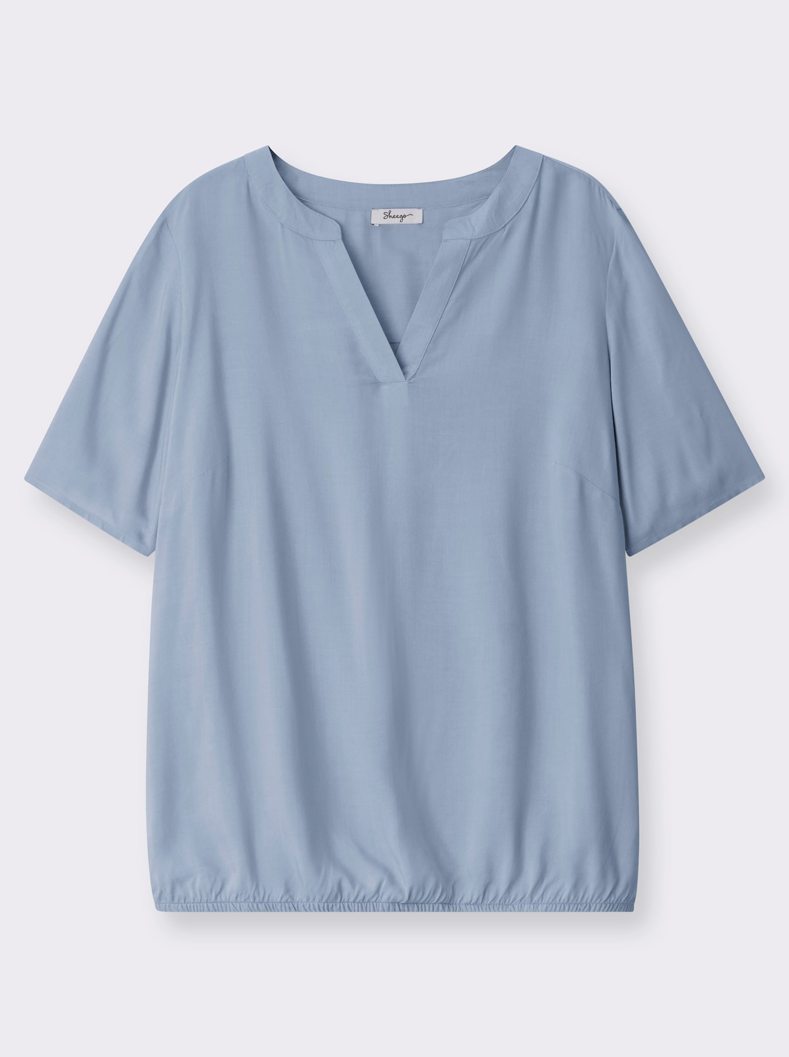 sheego Tunika mit Gummizugbund - hellblau