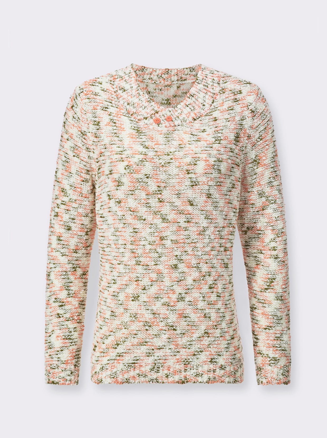 Pullover met lange mouwen - ecru/papaja gemêleerd