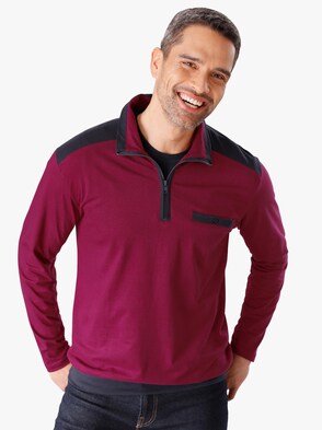 Poloshirt - bordeaux-marine