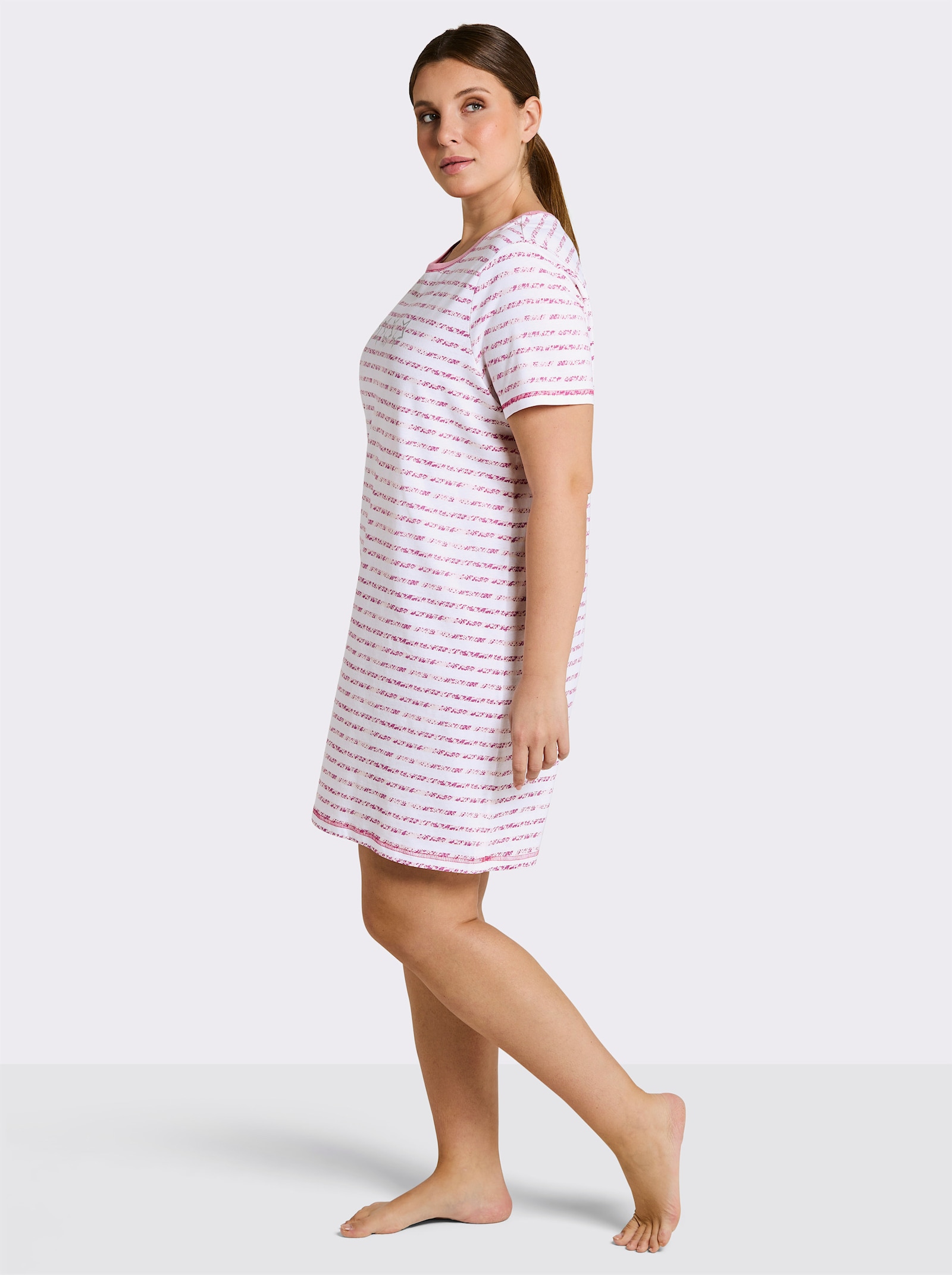 wäschepur Kurzarm Sleepshirts - erika + erika-gestreift