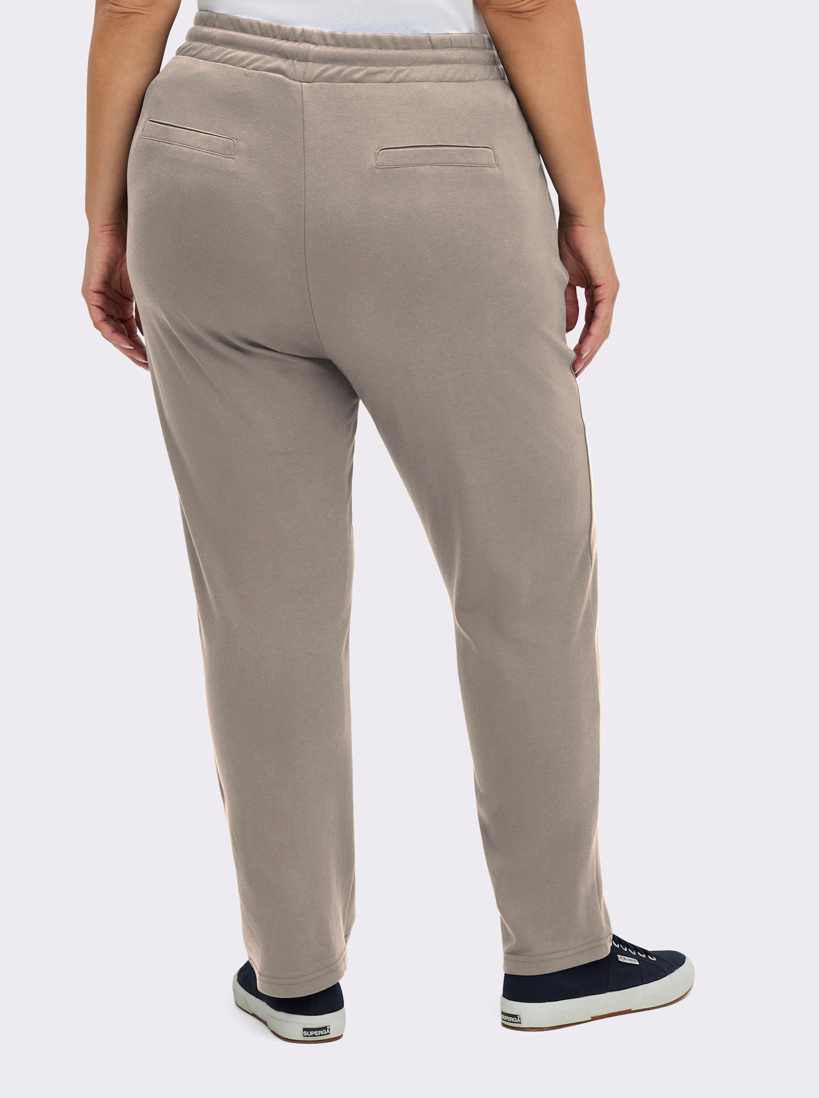 Jerseyhose mit Bindeband - sesam