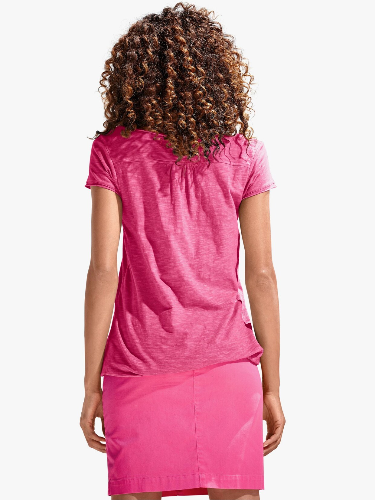 Linea Tesini Rundhals-Shirt - pink