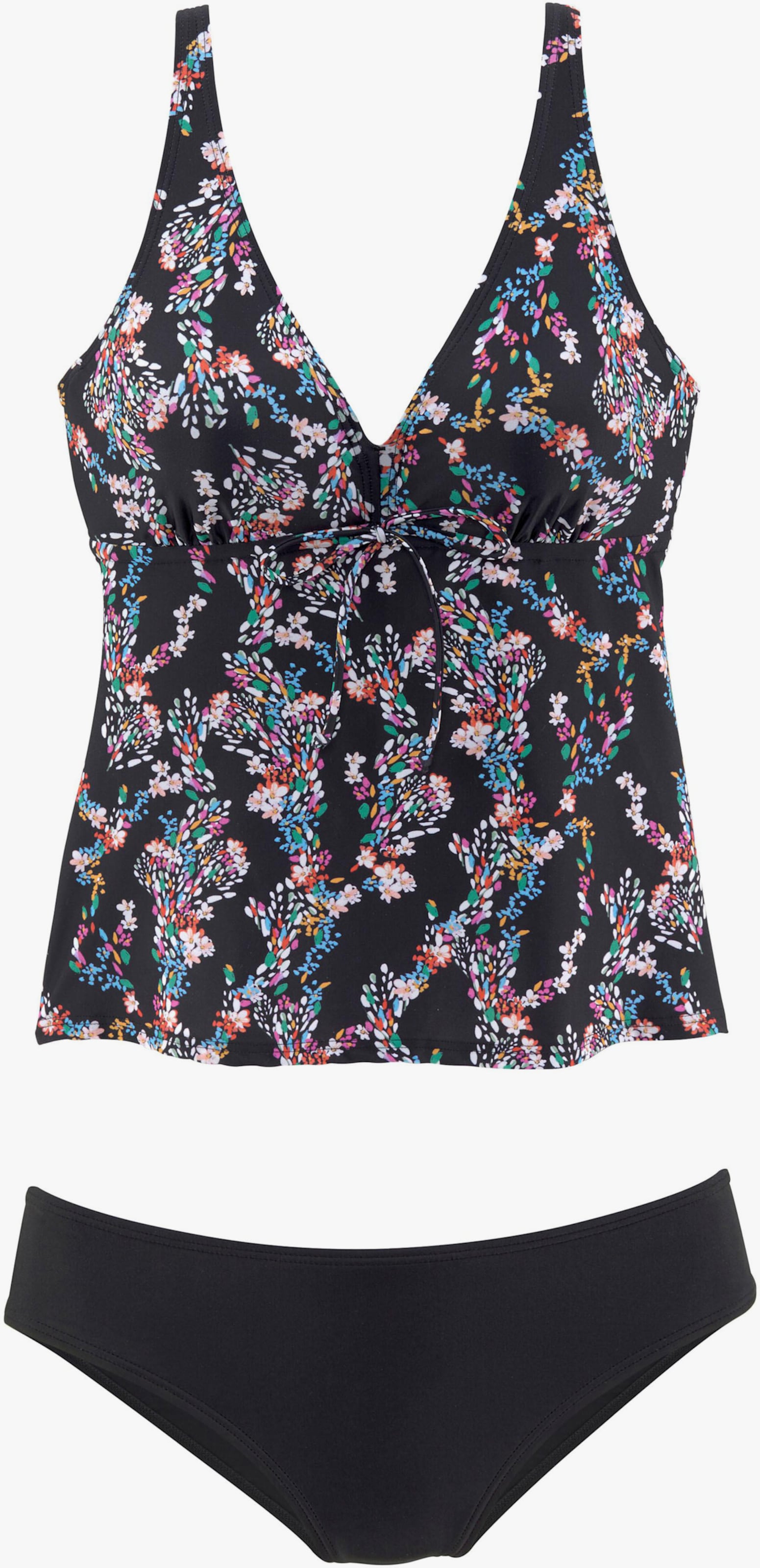 petite fleur Beugeltankini - zwart geprint