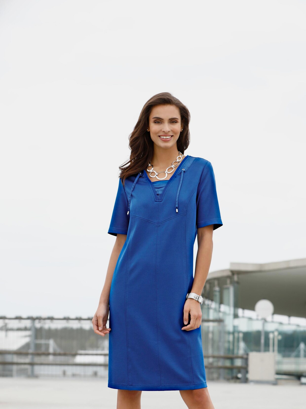 Jerseykleid - royalblau