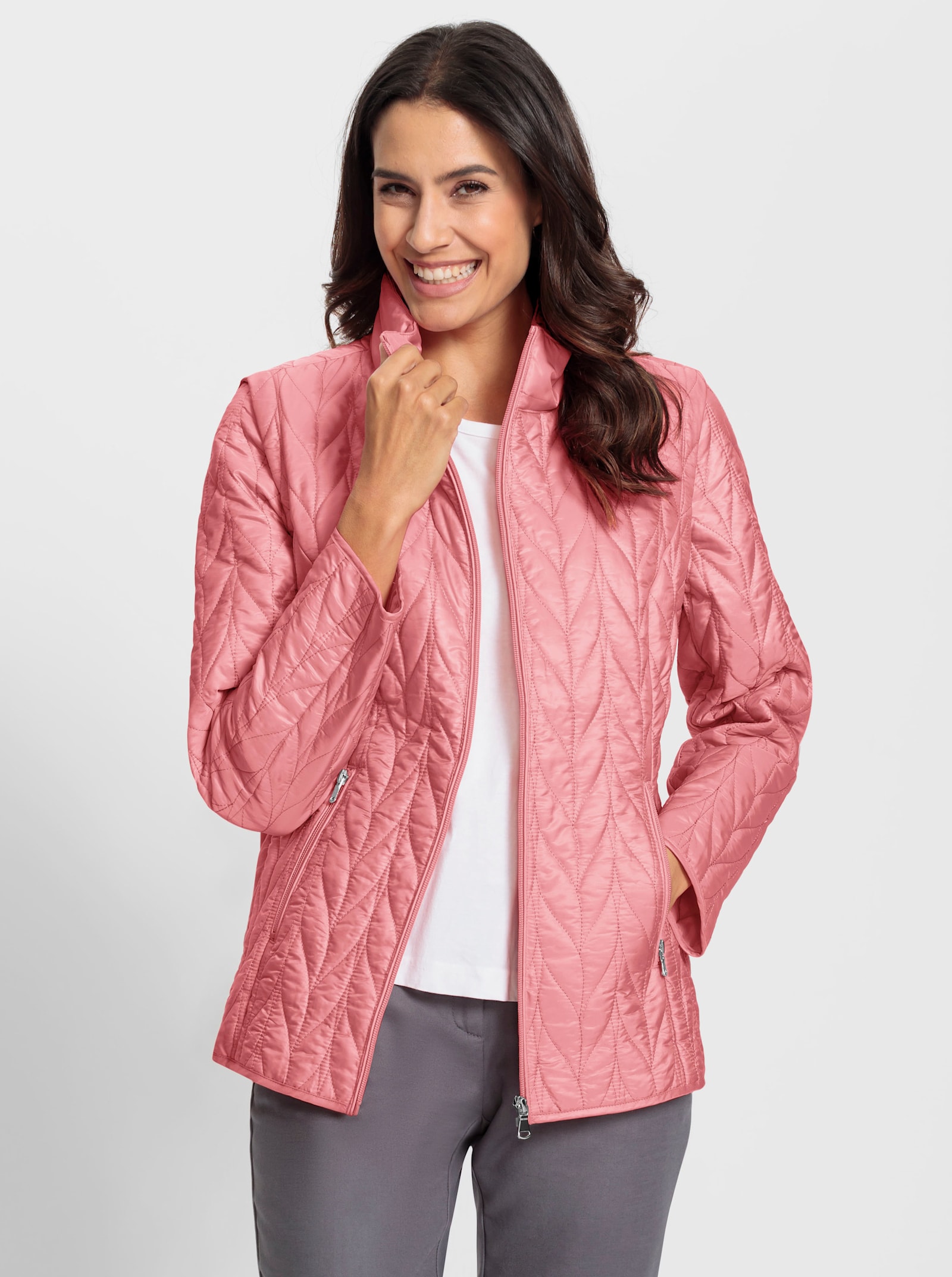 2-in-1-Jacke mit abnehmbaren Ärmeln - flamingo