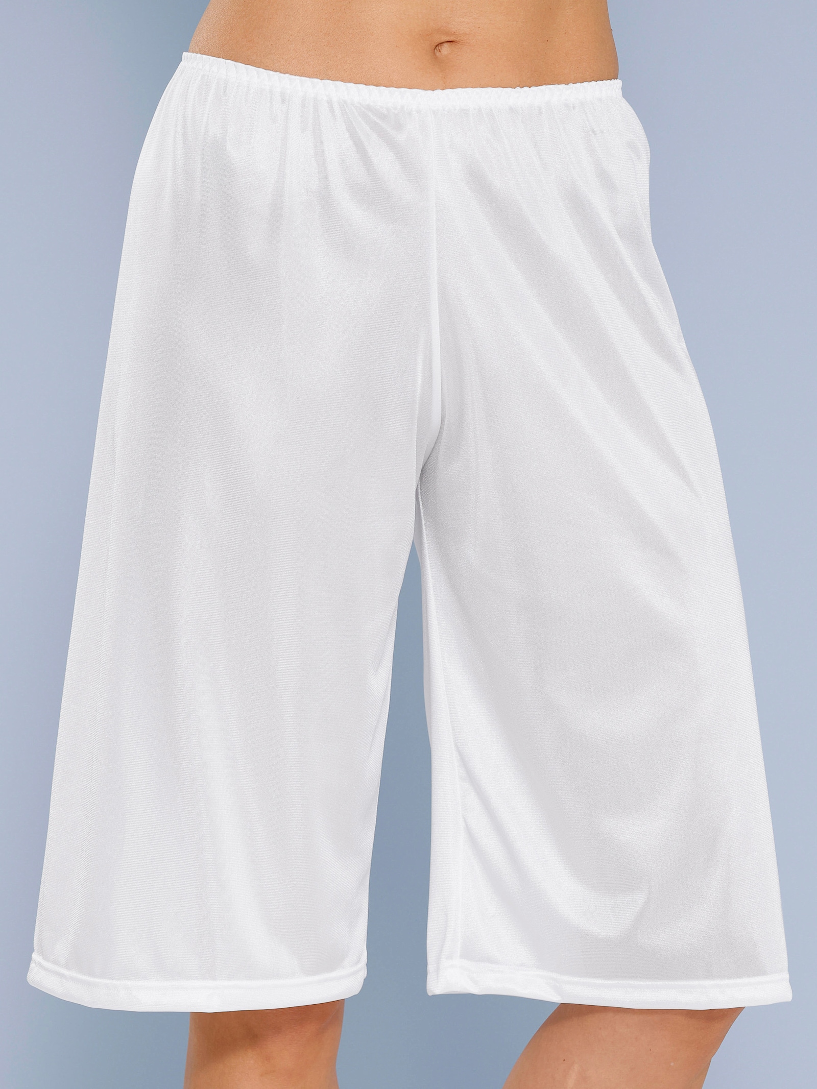 wäschepur Hosen-Unterrock mit edlem Glanz - weiß
