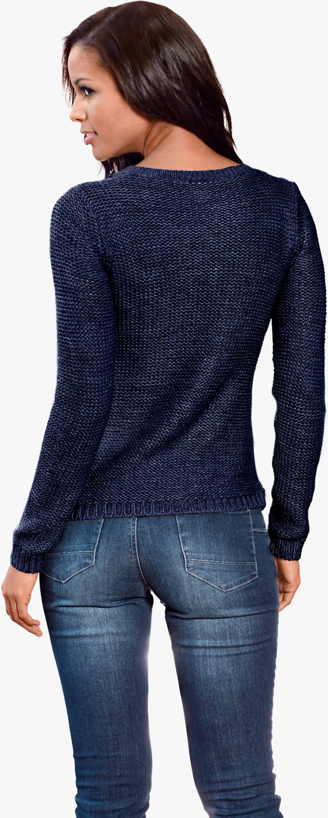 heine Strickpullover in asymmetrischer Form - blau