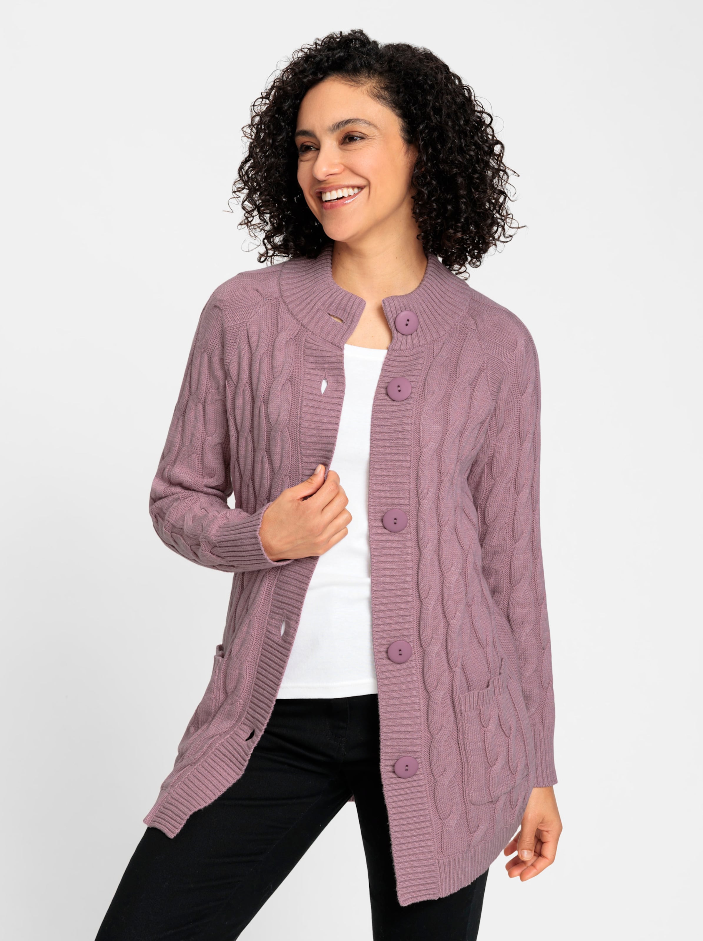 Longstrickjacke