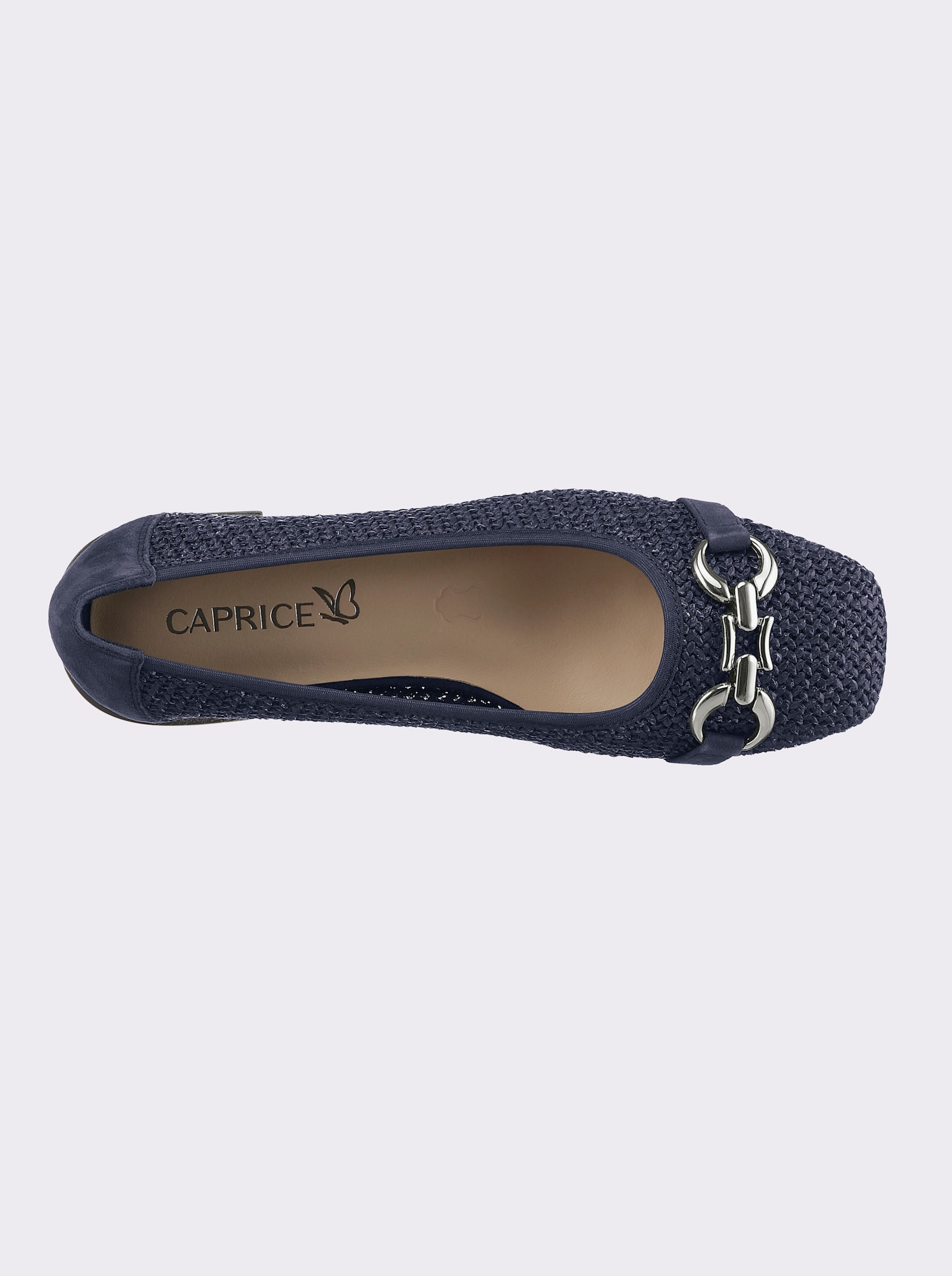 Caprice Ballerina mit Zierspange - marine