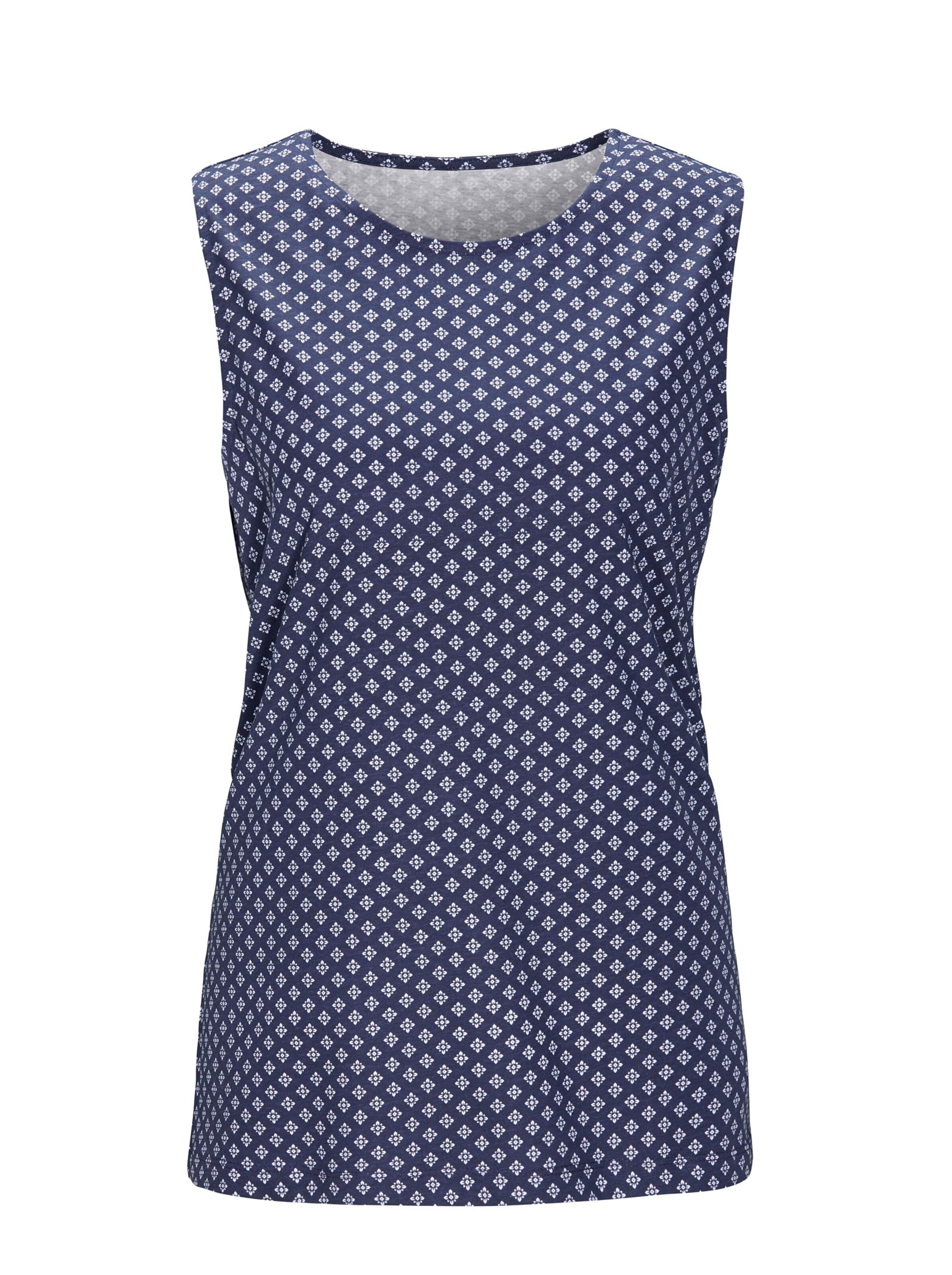 Shirttop - marine-gemustert