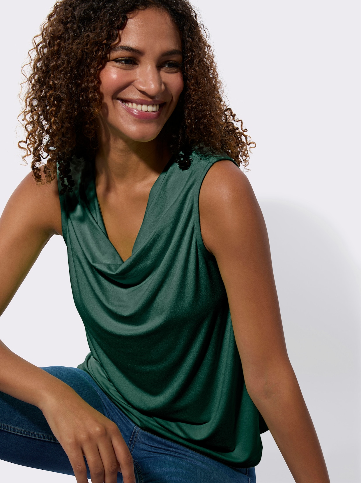 Shirttop - tannengrün