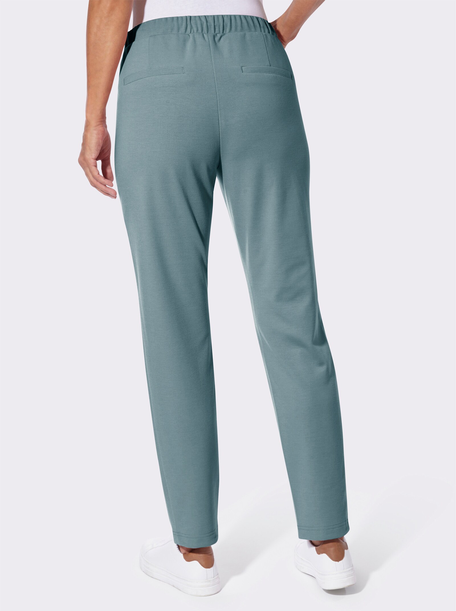 Jerseyhose mit Reißverschluss-Taschen - jade