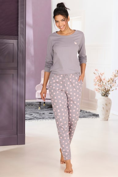 Vivance Dreams Pyjama - taupe gedessineerd