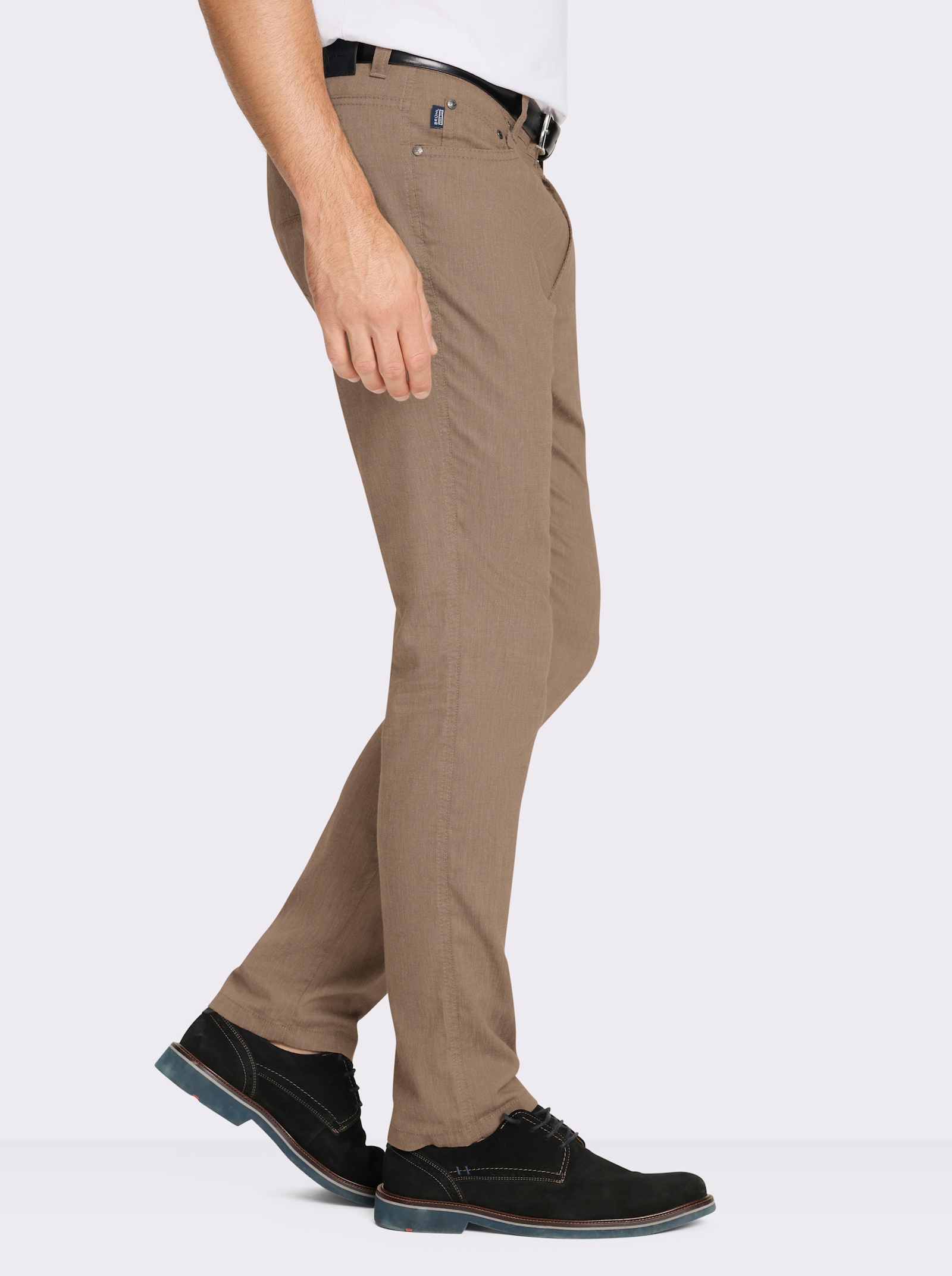 Brühl Hose mit Viskose- und Leinen-Anteil - braun-meliert