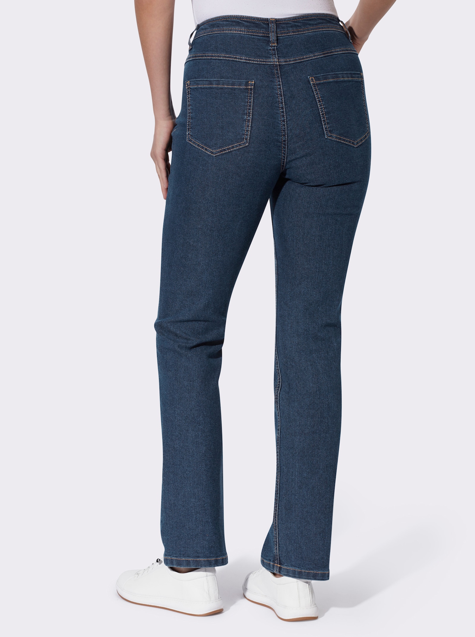 5-Pocket-Jeans in gerader Form - blue-stone-washed