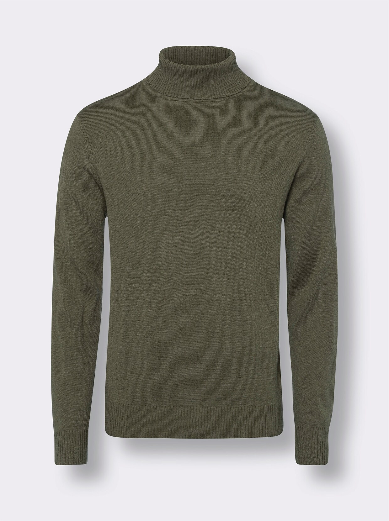 Rollkragen-Pullover - khaki