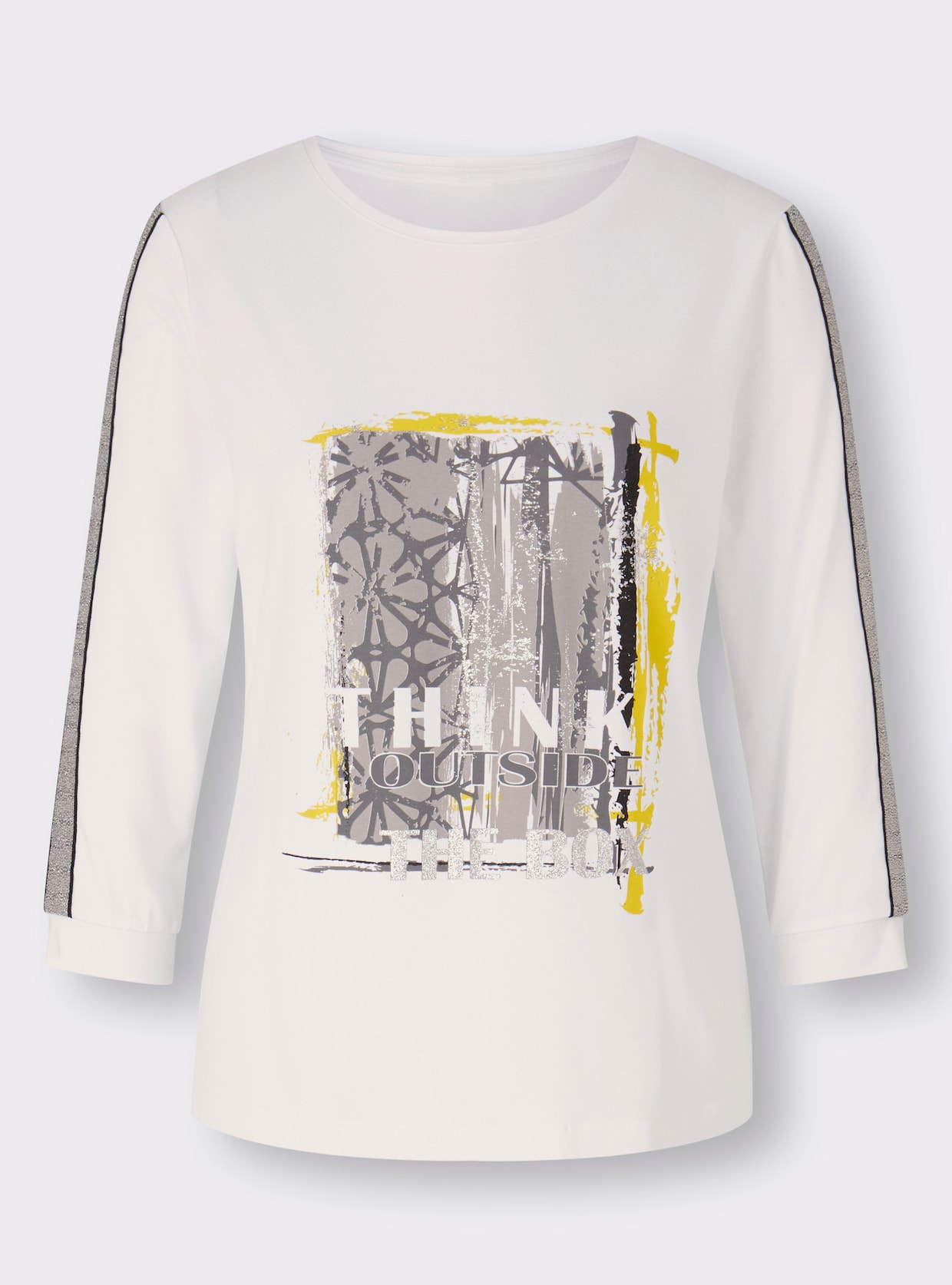 heine Shirt met 3/4-mouw - ecru geprint