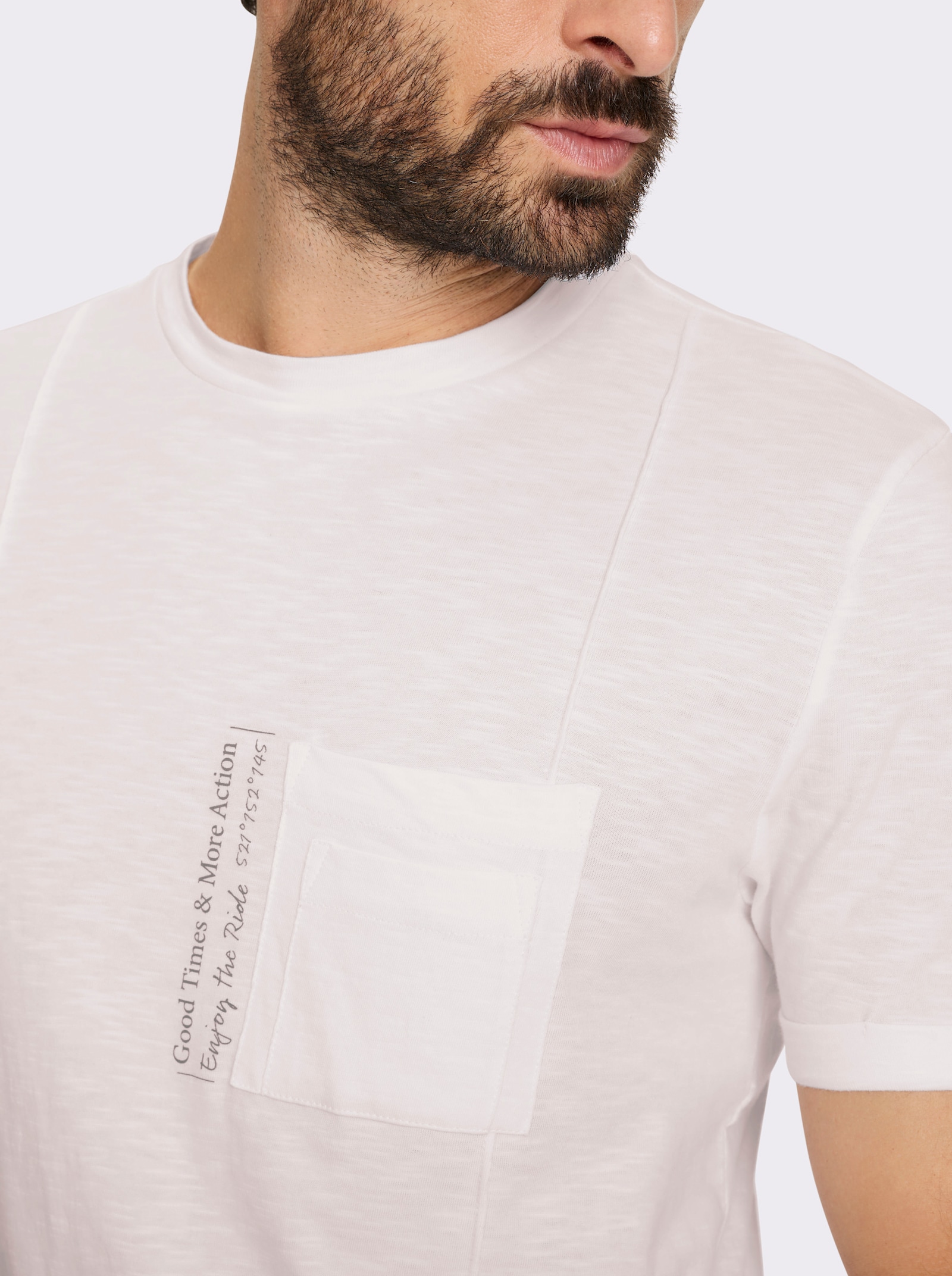 Marco Donati Shirt met korte mouwen en versiering, contrastkleurig - wit