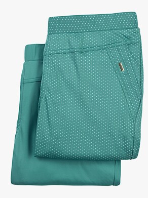 Kalhoty v balení po 2 ks - smaragdová + smaragdová-puntík