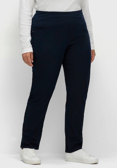 Schlupfhose mit hohem Dehnbund - marine