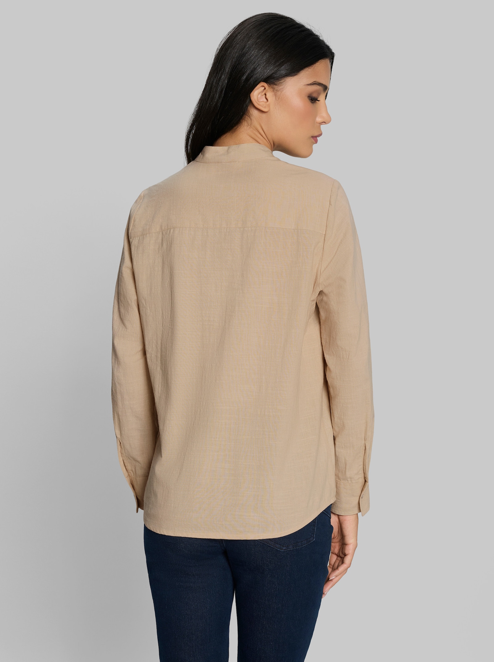 heine Bluse mit Stehkragen - beige