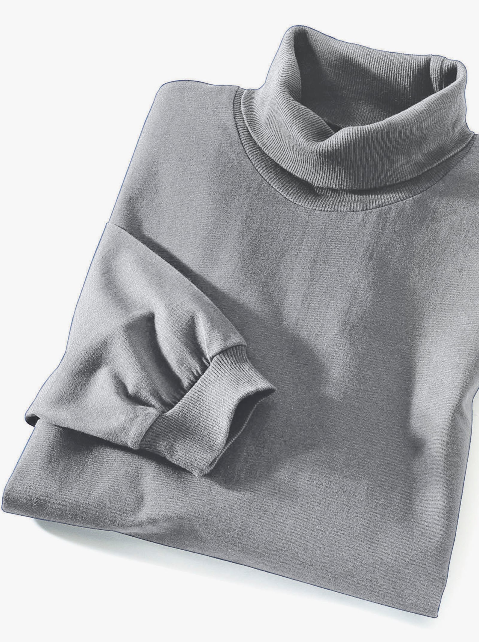 Tröja med polokrage - gråmelerad