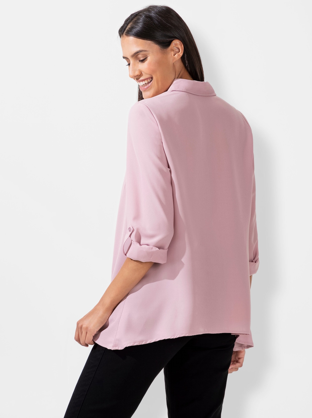 Blouse met lange mouwen - rozenhout