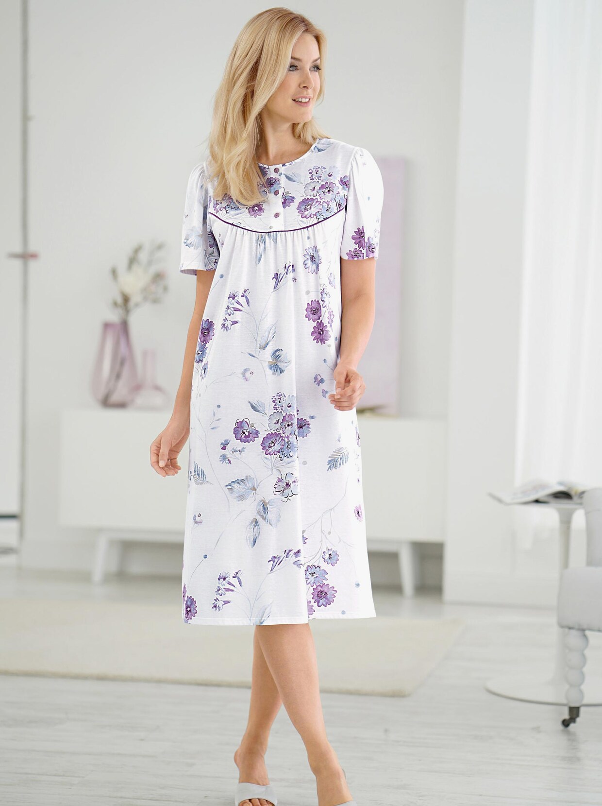 Arabella Nachthemd - ecru-bedruckt