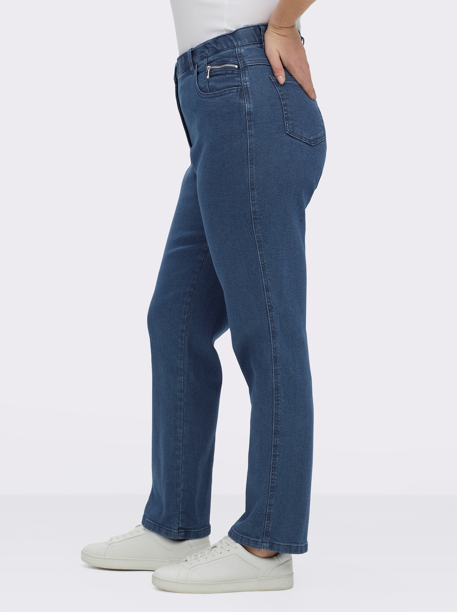 5-Pocket-Jeans gerade geschnitten - blue-stone-washed