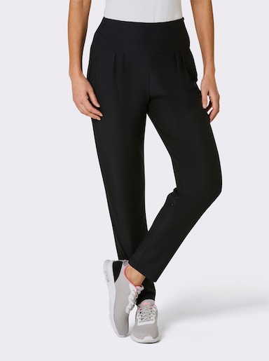 Catamaran Sports Yogahose mit umschlagbarem, breitem Bund - schwarz