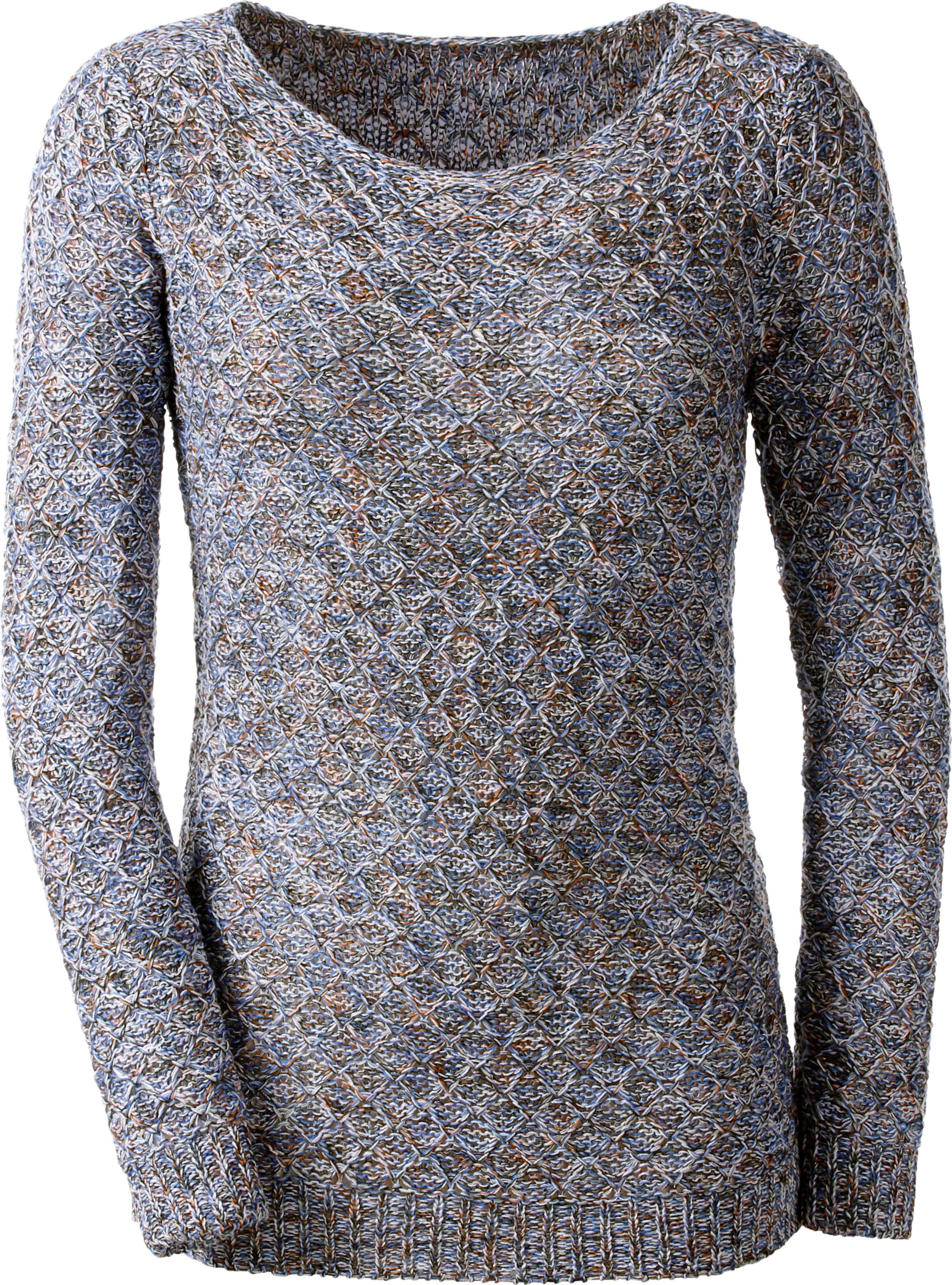 Sheego Damen Jeansblau-Gemustert Rundhalspullover - Bild 3