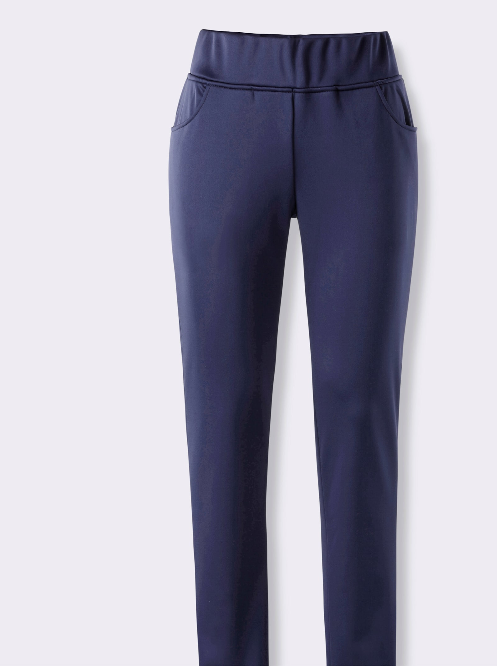 Comfortbroek met warme fleece aan de binnenzijde - marine