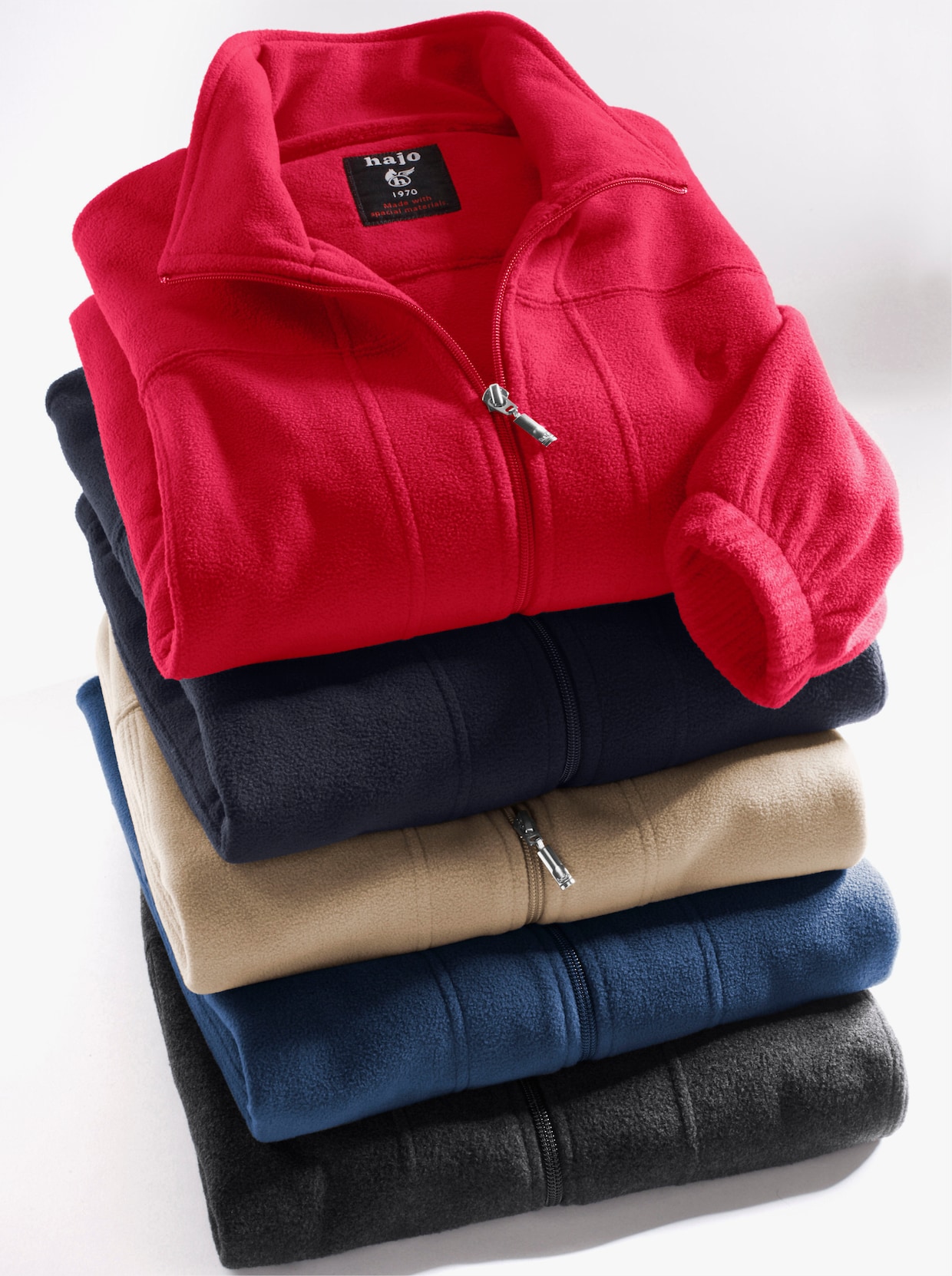 Hajo Fleece-Jacke - rot