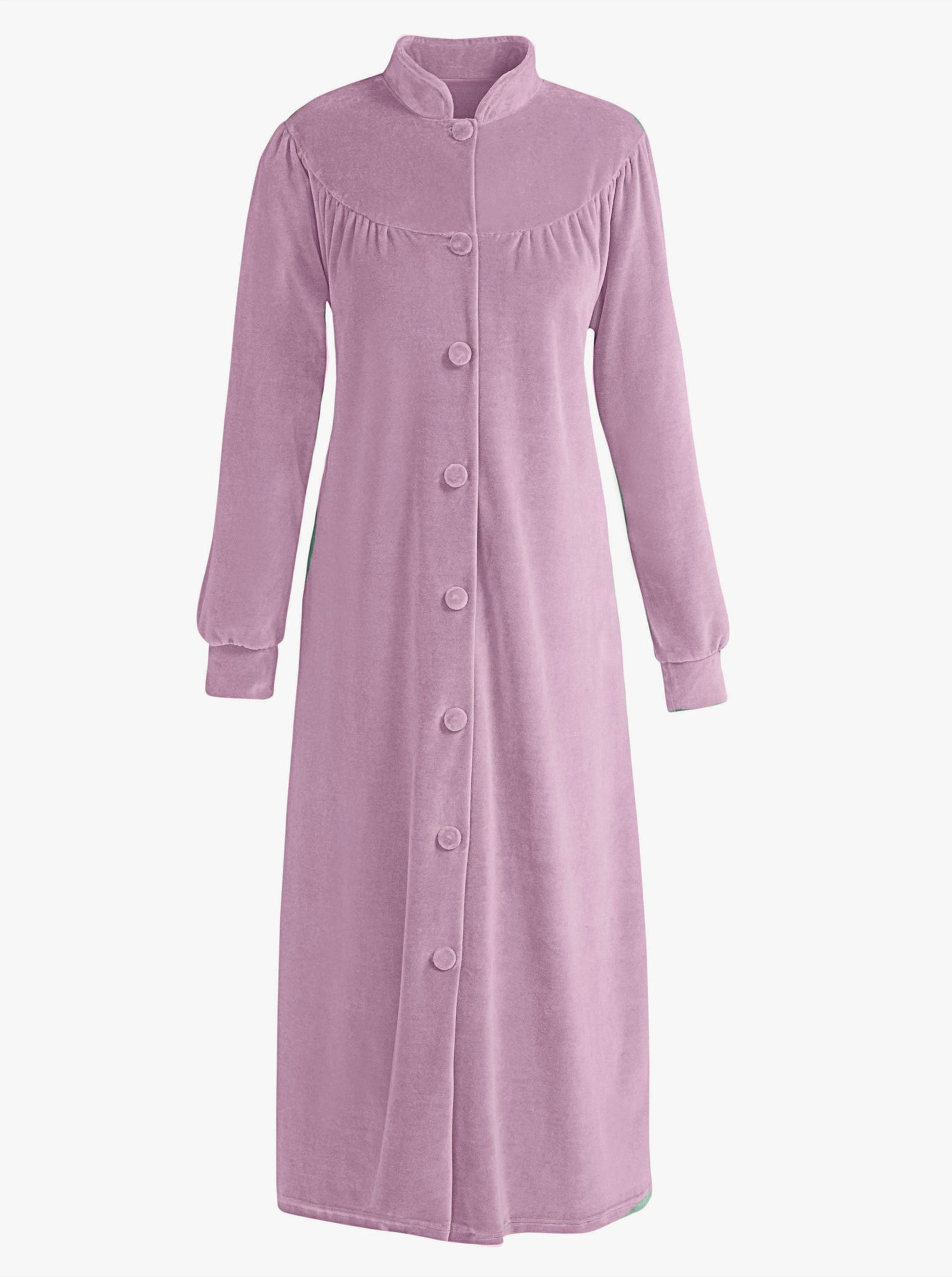 Plantier Morgenmantel in Nicki-Qualität - rosenholz