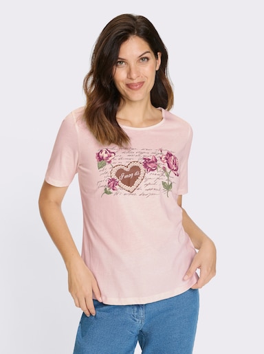 Trachtenshirt - hellrosé-altrosa