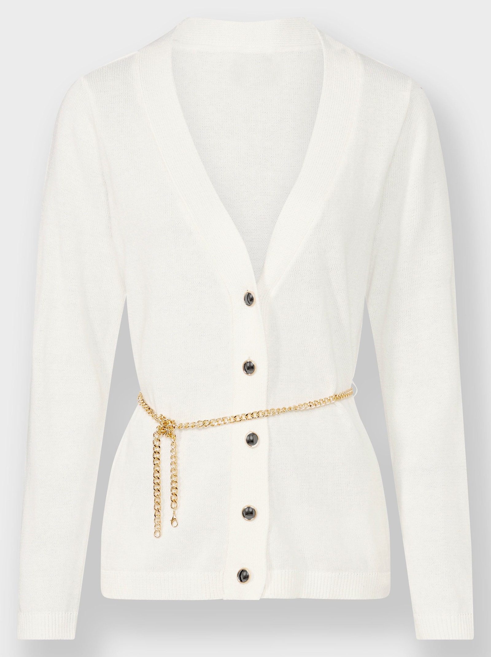 heine 2-in-1-vest met kettingceintuur - ecru