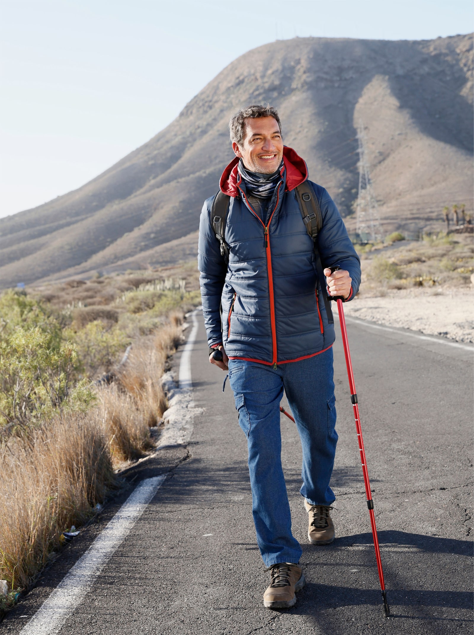 Catamaran Sports Steppjacke mit 3 Innentaschen - dunkelblau-rot