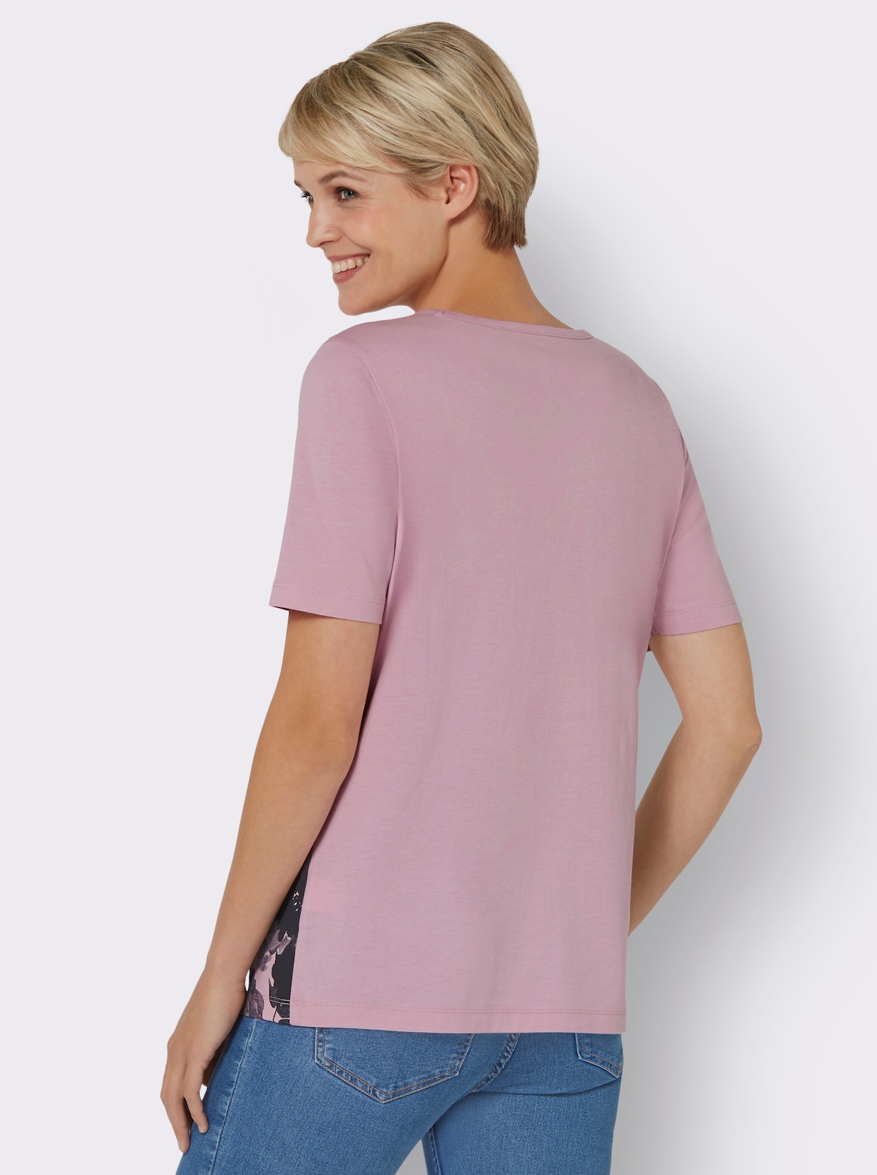 Tričko s krátkymi rukávmi - Ružové s potlačou