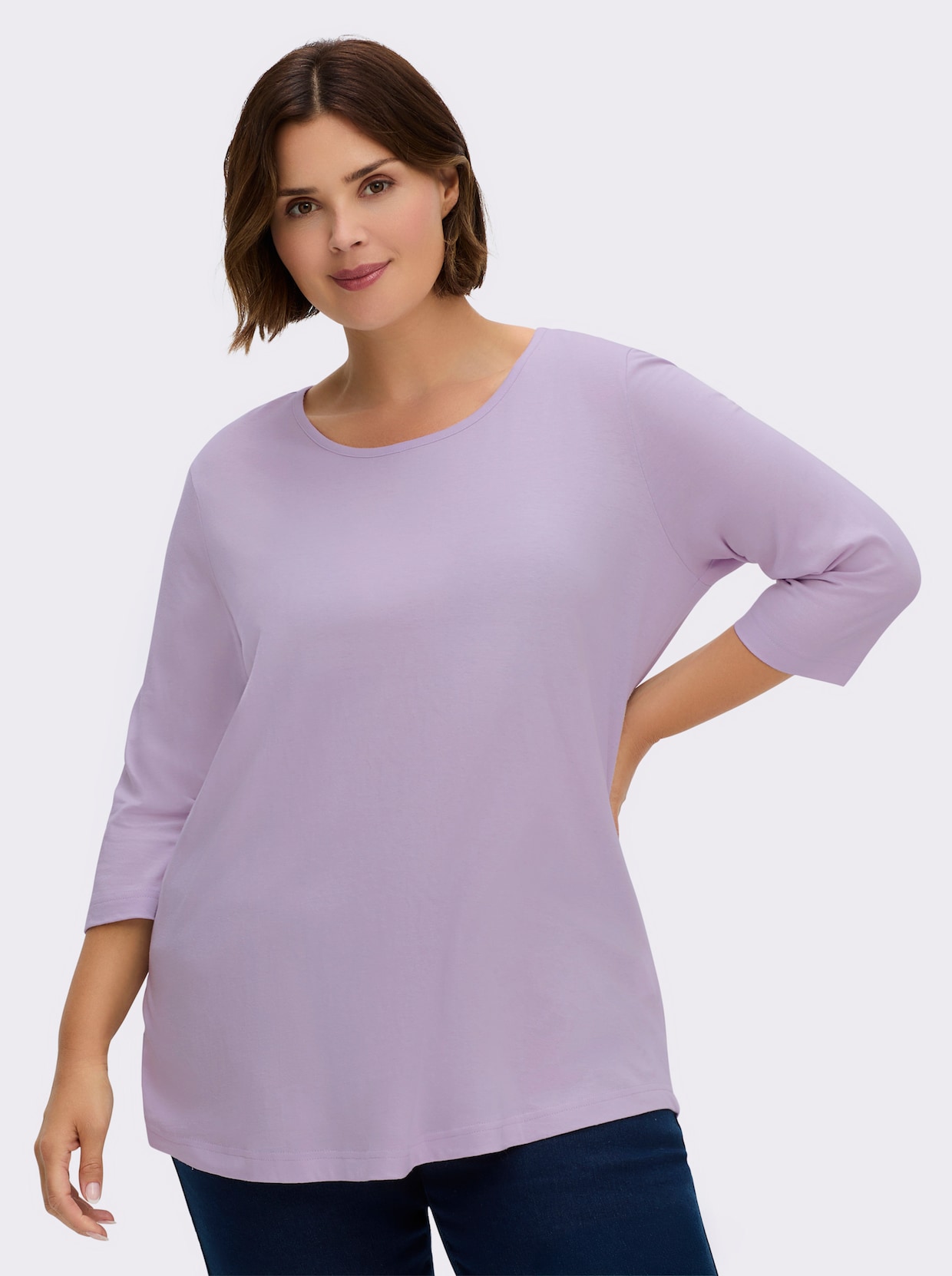 Longshirt - flieder + mint
