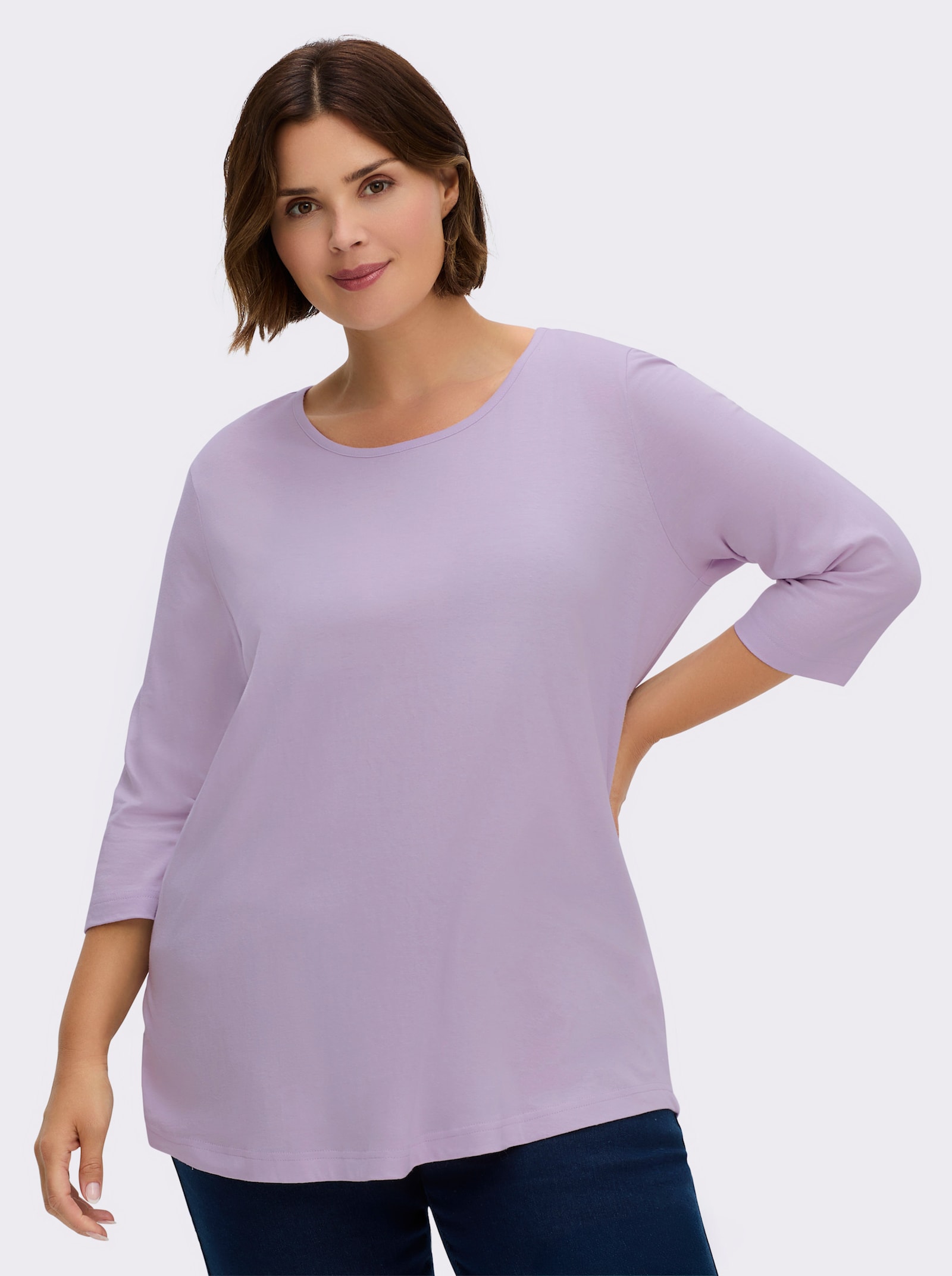 Longshirt in der 2-Stück-Packung - flieder + mint